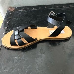 Black Woven Sandals